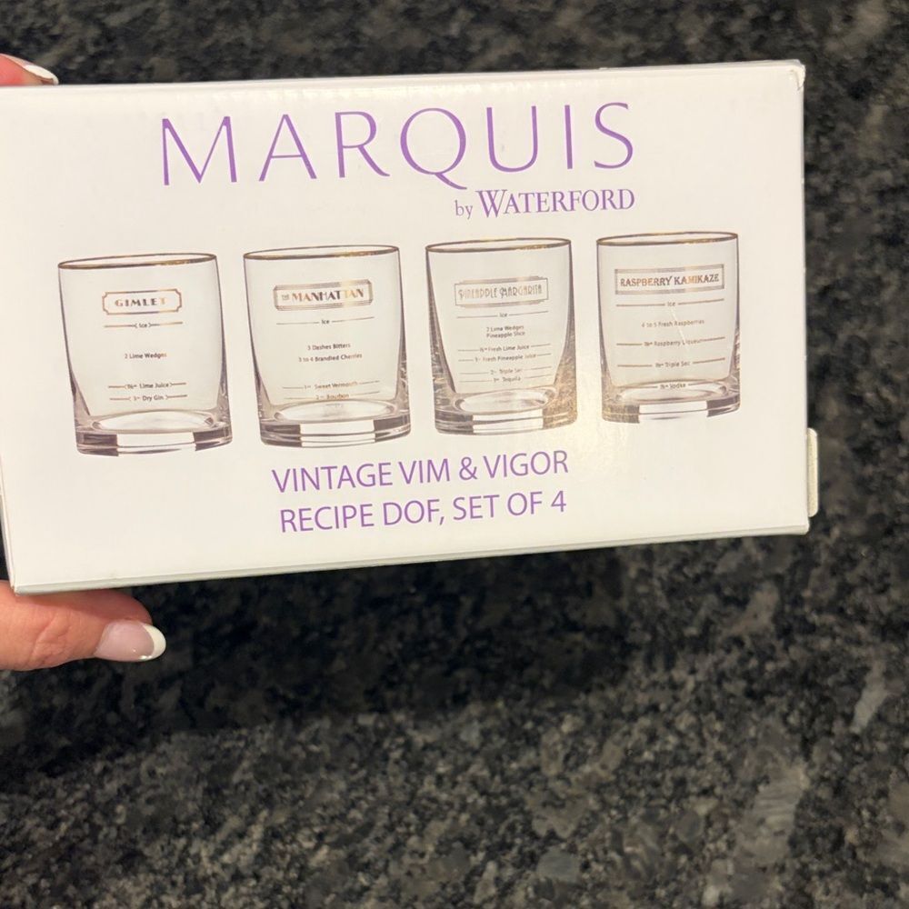 Marquis by Waterford Vintage Vim & Vigor DOF Set of 4 - Clear